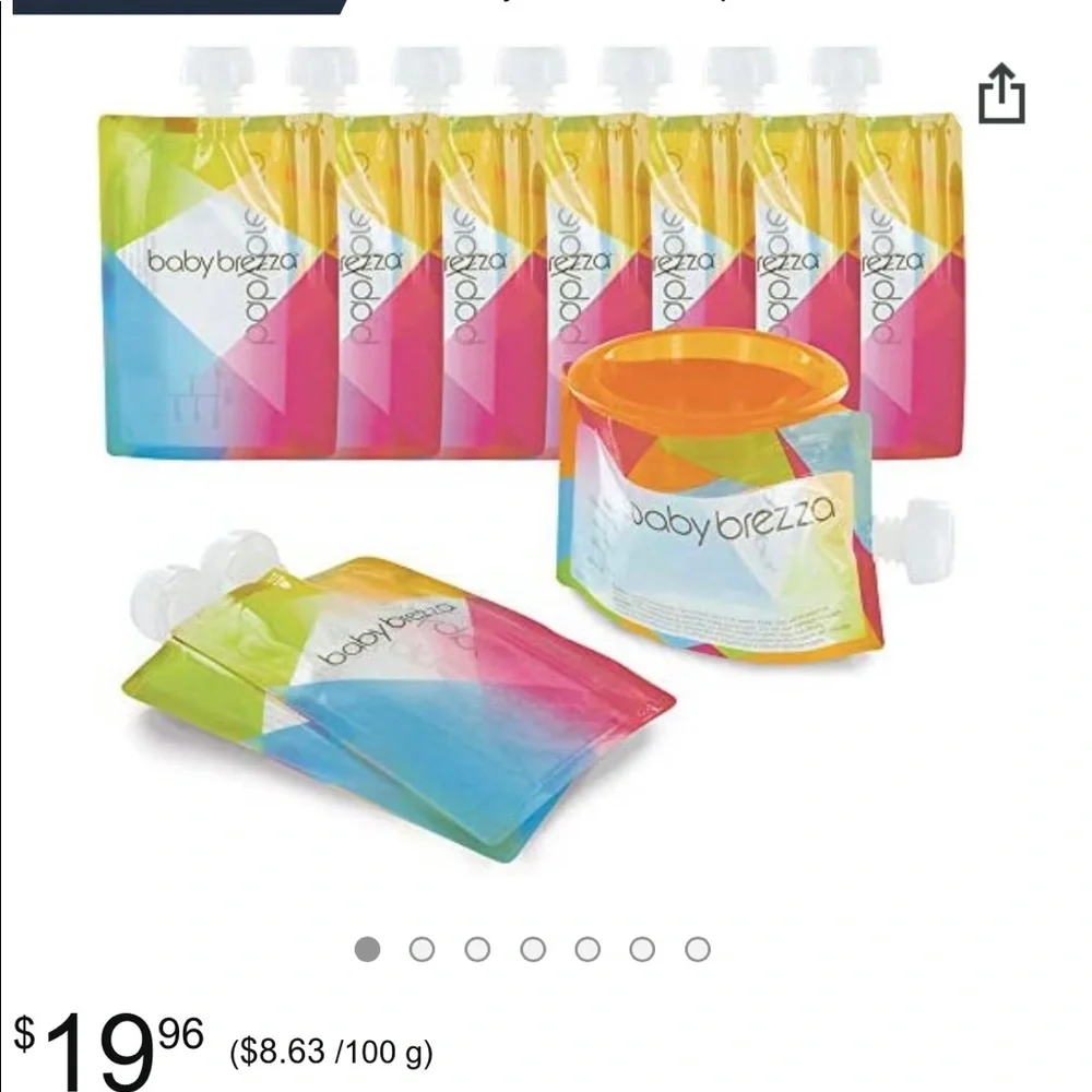 NWT Baby Brezza Reusable Food Pouches